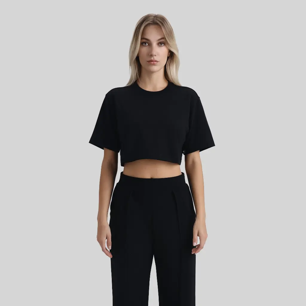 ALAIN CROP TOP WOMEN BLACK