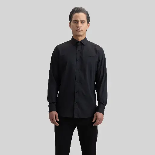 SHIRT MEN MANGA LARGA ROLLS BLACK