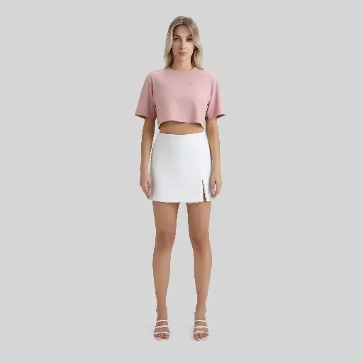 ALAIN CROP TOP WOMEN BRIDAL ROSE